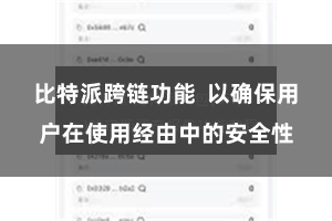 比特派跨链功能 以确保用户在使用经由中的安全性