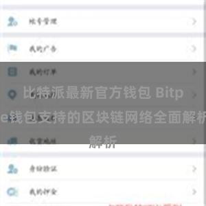 比特派最新官方钱包 Bitpie钱包支持的区块链网络全面解析