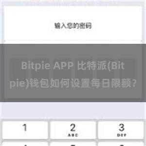 Bitpie APP 比特派(Bitpie)钱包如何设置每日限额？