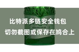 比特派多链安全钱包  切勿截图或保存在鸠合上